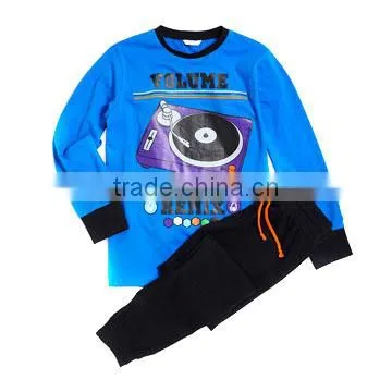 2015 sky blue 100% cotton long sleeve children's T-shirt