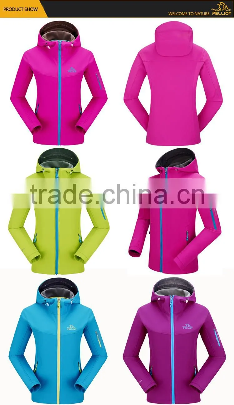 Spring Autumn Women Outdoor Camping Sports Coat Softshell jacket