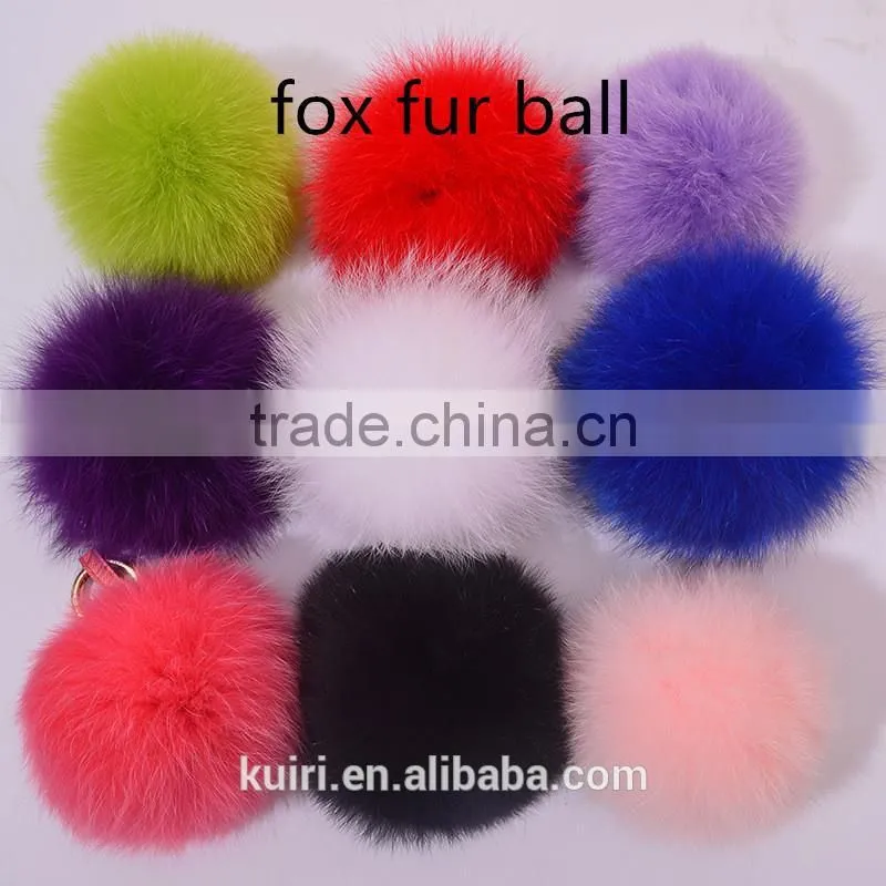 Wholesale New 8 CM Colorful mink fur ball/Rex Rabbit Fur Pom Poms For Key Chain