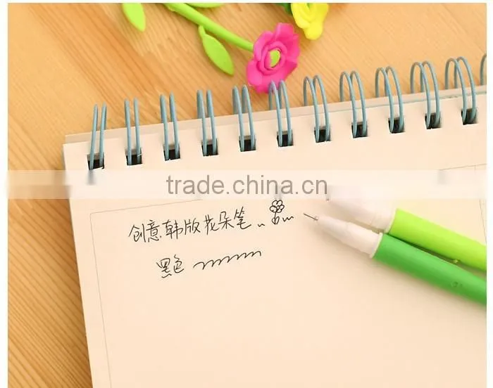 Flower shape gel pen plastic ballpoint pen 0.38mm penfor office & student
