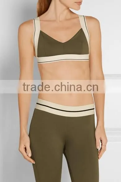 High Quality Customed Ladies Sexy Crop Workout Yoga Top