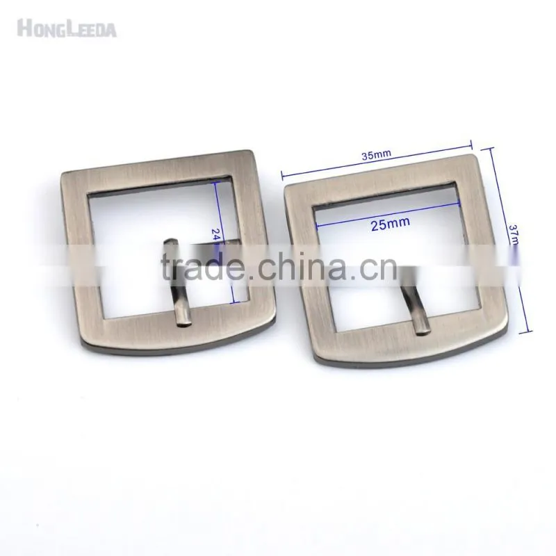 25mm 1inch square metal alloy buckle pin belt bag buckle high polish black nickle Brush color Craft accessories BK-013