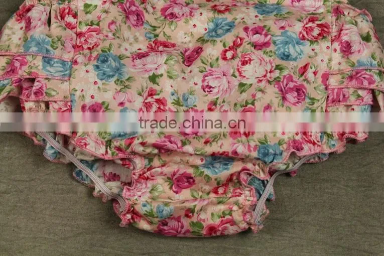 Cotton Toddler Jumpsuit Floral Printed Baby Girl's Romper