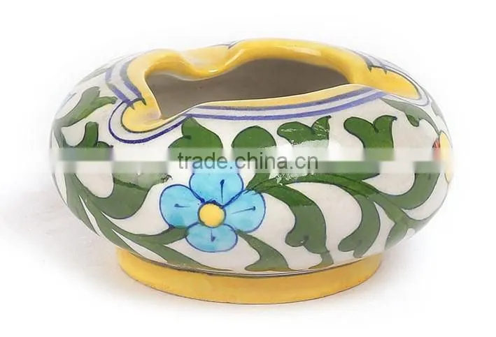 Royal Vintage Handmade Blue Pottery Ash Trays