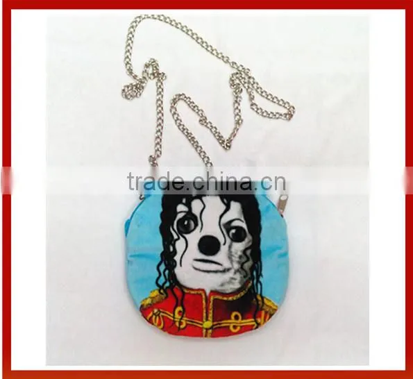 Wholesale 3D Animal Cat Face Chain Shoulder Bag/3D Cat Face Printing Knapsacks/ 3D Animals Handbags For Women