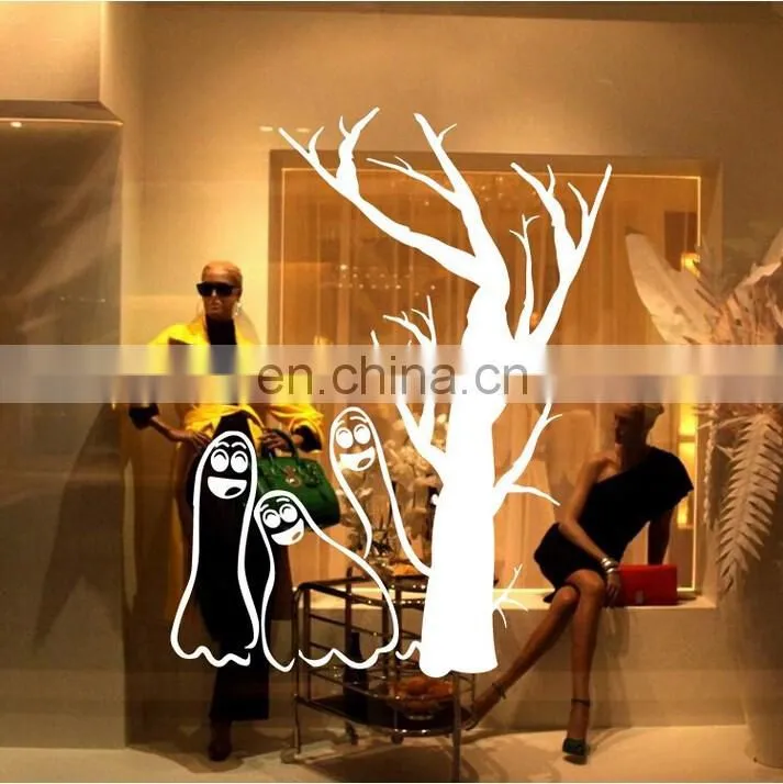 Halloween Theme Ghost and Tree Window/Wall Sticker Halloween Decoration Home Decoration