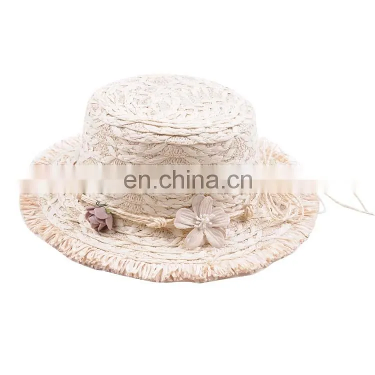 Wholesale fashion design two size adult kids straw hat women hat sex