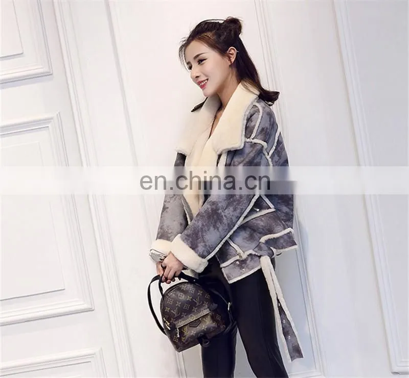 2016 Whoesale Cheap Real Fur Women Lambskin Green Leather Jacket