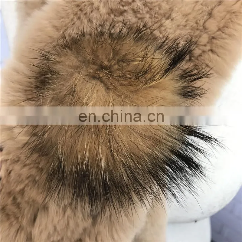 High Quality Lady's Fashion Winter Real Rabbit Fur Russian Scarf