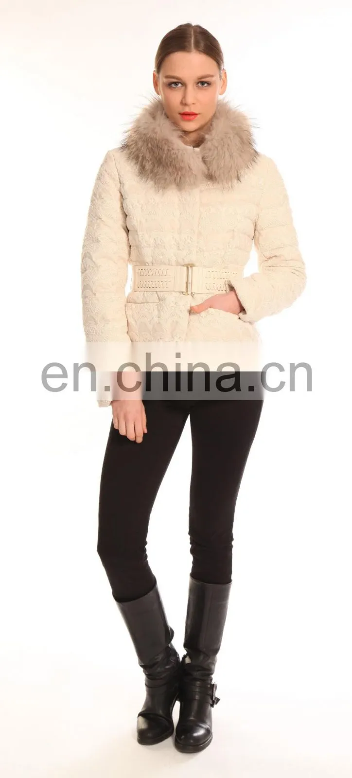 Slim Custom Size Two Waist Pockets Down Jacket Women Winters