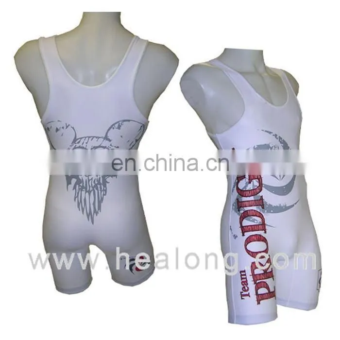 Healong Sublimation Sexy Wrestling Singlets Women 65 Cotton 35 Polyester