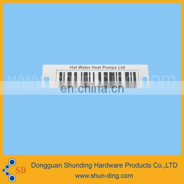 Custom Printed Packaging Barcode Metal Label, Aluminum Asset Tag