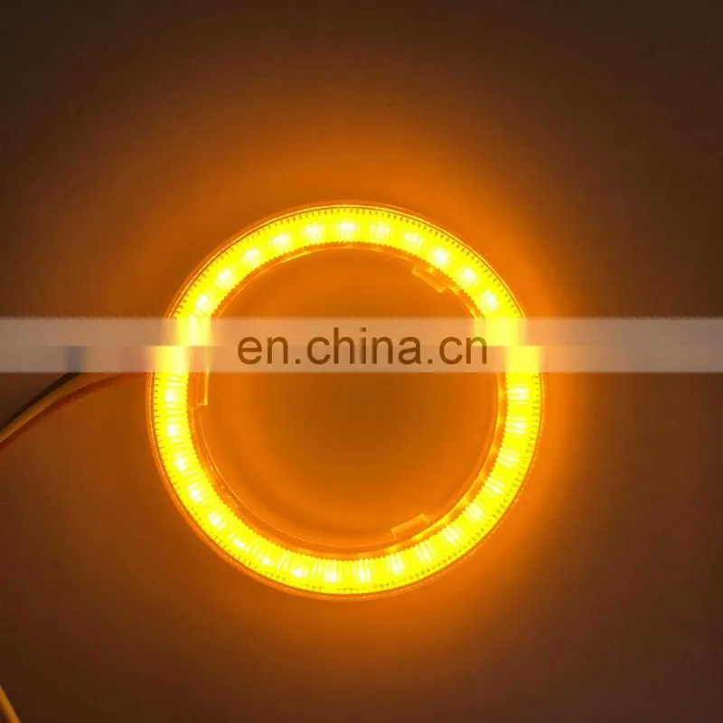 dual color COB LED angel eye halo ring white yellow