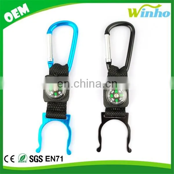 Winho Carabiner Water Bottle Clip with Compass