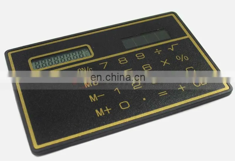 Solar Power Promotion Gift Thin Pocket 3mm Thickness Waterproof Pouch Bag Mini Card Calculator