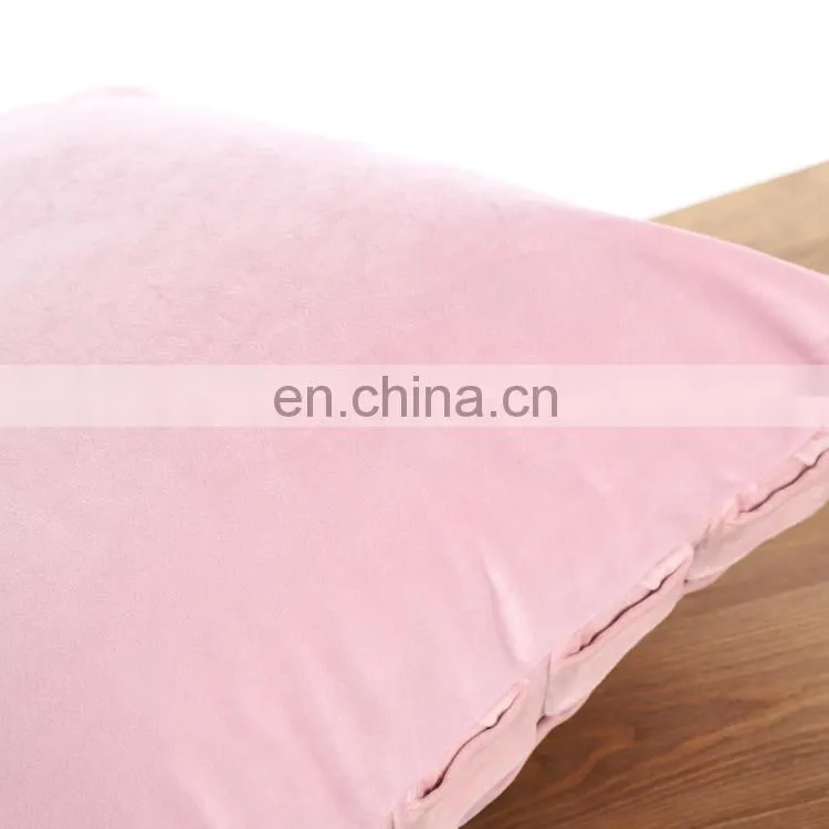 Fashion Soft Hand Home Decor Sofa Wrinkle Velvet Pink Cushion
