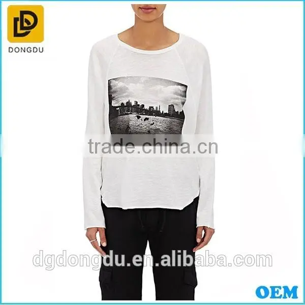 2016 Customized Wholesale Print T shirt Fashion Casual Lady T shirt
