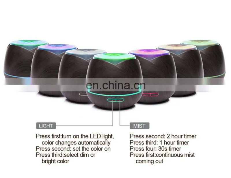Electronic wood grain scent aroma essential oil diffuser cool mist ultrasonic humidifier