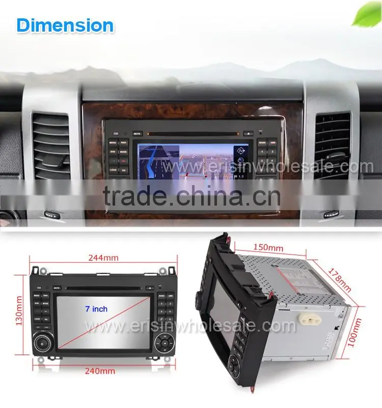 Erisin ES7682M 7 inch 2 Din Car DVD Player GPS for Mercedes A-Class W169