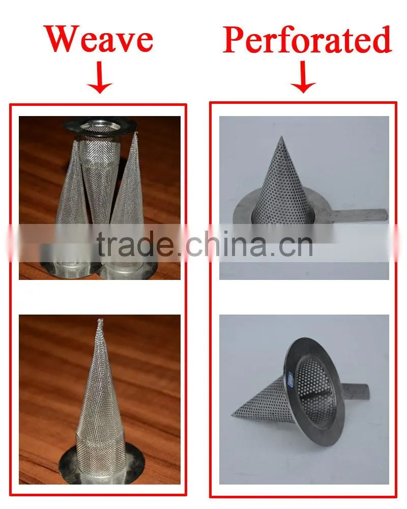 stainless steel cone filter mesh strainer