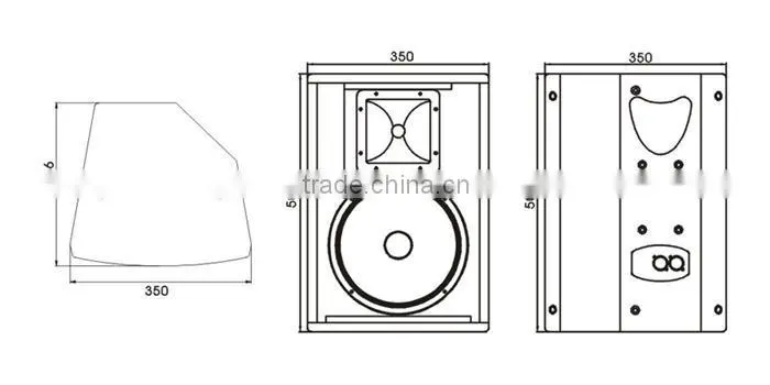 martin WF-10, trade assurance, 10 inch passive 2-way full range loudspeaker, stage monitor speaker