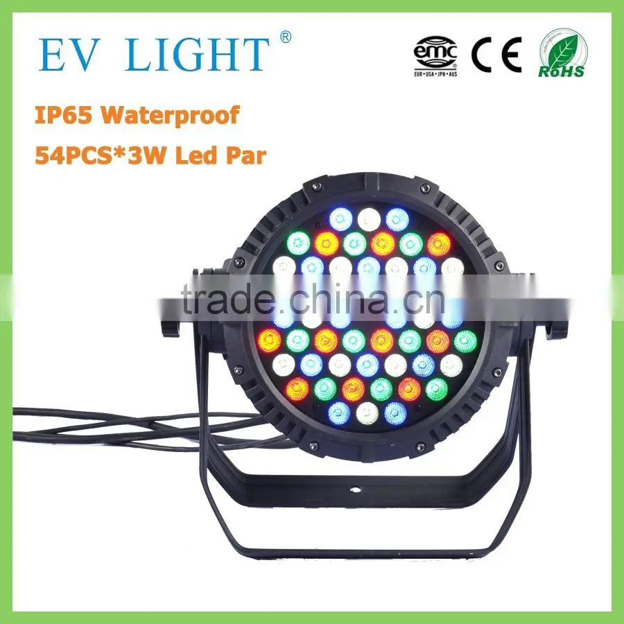 Hot selling waterproof DMX led par 54 3w rgbw outdoor light