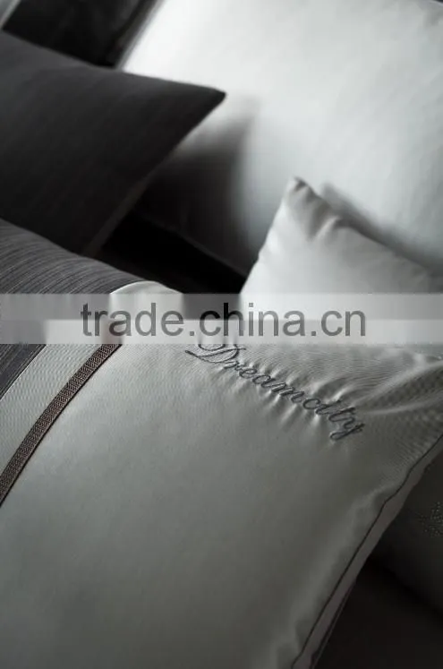 Luxury satin bedding set commercial cotton sheet sets grey and silver king size comforter sets