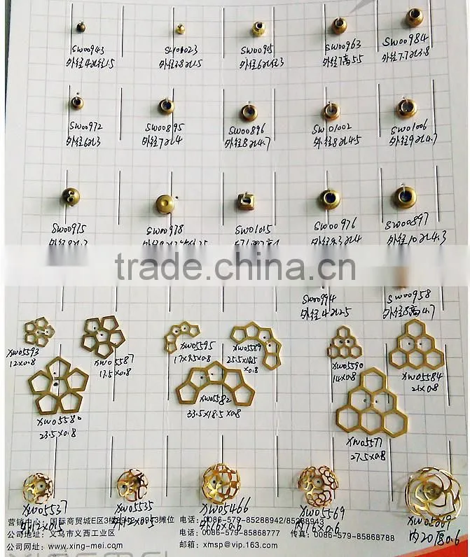 Brass beads with plastic
