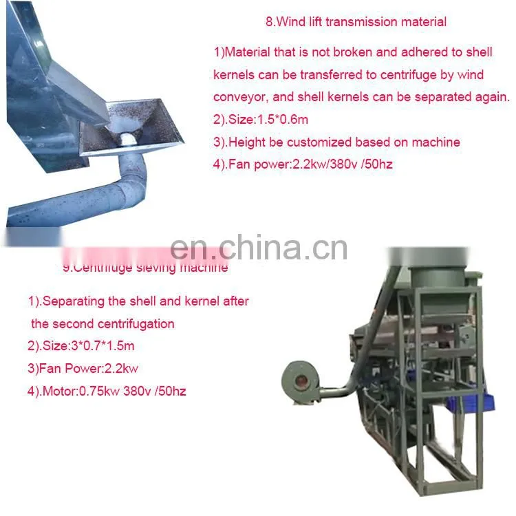Automatic Chickpea cashew nut plant dehulling shelling processing machine