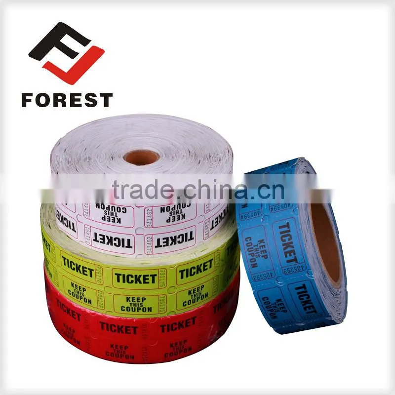OEM accepted customized printing raffle ticket roll scraper ticket