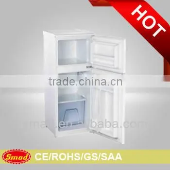 Home double door solar power refrigerator freezer