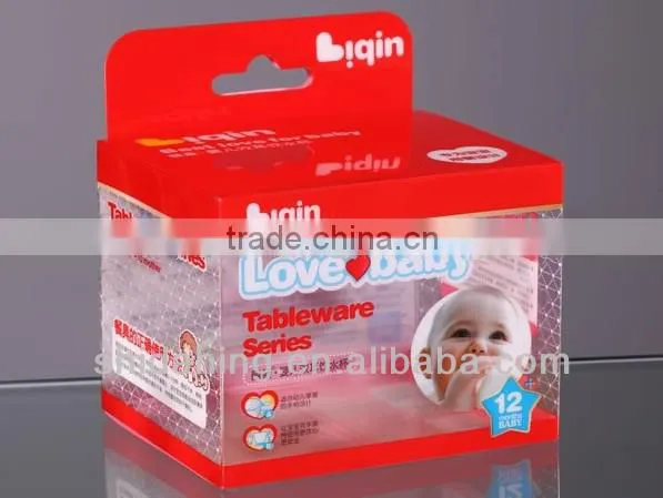 UV offset printing high end transparent shoe box pvc