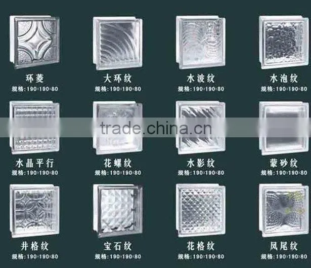 building material colorful glass brick price