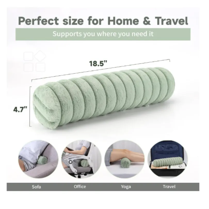 Custom Round Cervical Roll Cylinder Bolster Pillow3