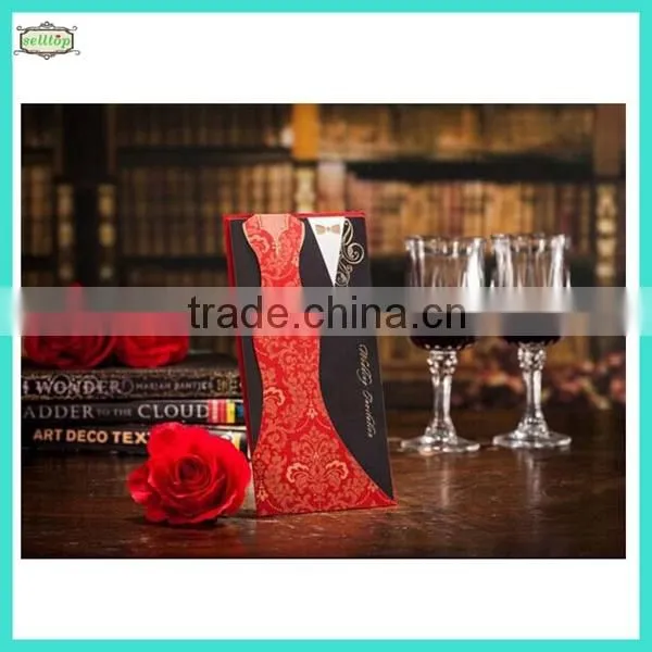 2014 hot sale muslim wedding invitation card