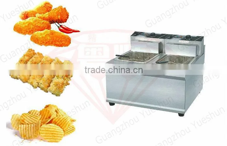 2-Tank 2-Basket electric deep fried finger chips machine
