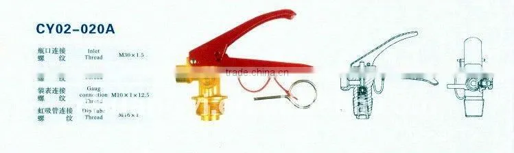 CO2 fire extinguisher valve