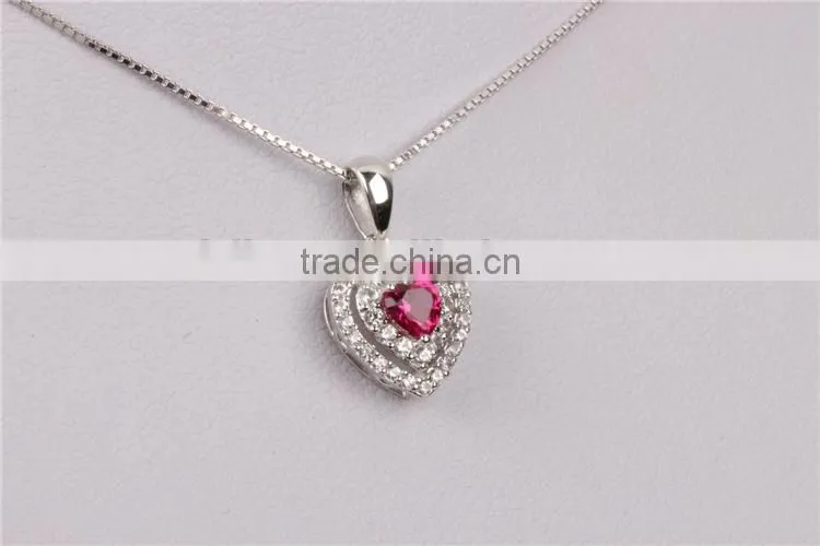 2015 new design silver jewelry for girl 925 sterling silver pendent necklace