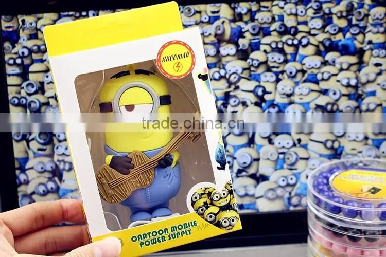 (Hot Sale) High Quality Cartoon Power Bank Despicable Me Design Mini Power Bank cute silicone power charger