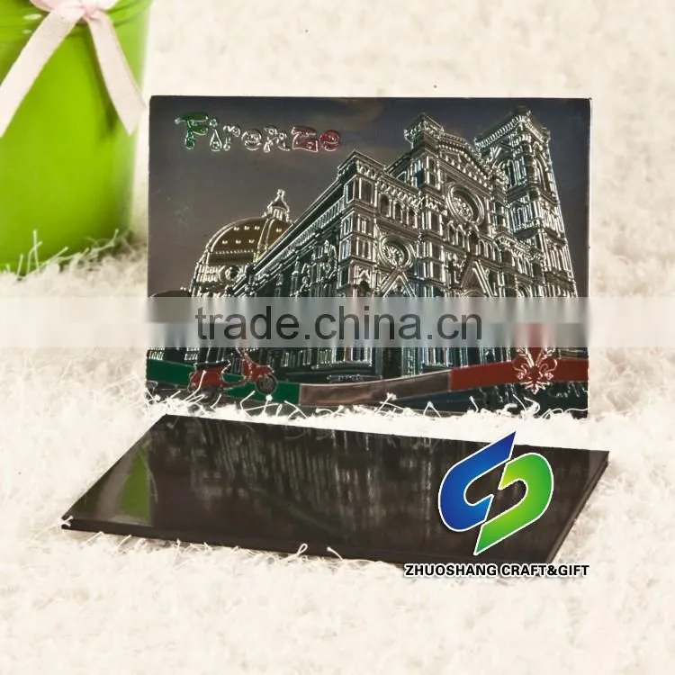 Hot Selling Wholesale special customed SCENERYaluminium foil fridge magnet/Fridge magnet