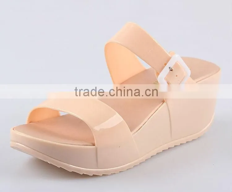 2015 chun xia latest fashion shoes Transparent jelly shoes Ms leisure slippers Women slippers