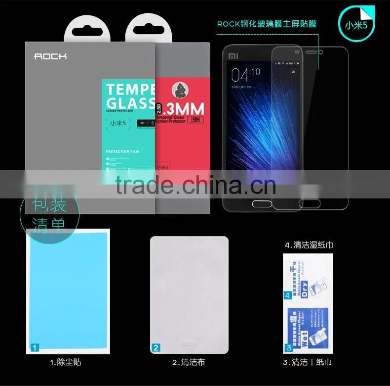 Rock Anti Scratch Clear 2.5D 0.3MM 9H Tempered Glass Screen Protector for Xiaomi 5 MT-5600