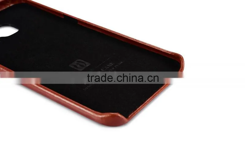 Original Icarer Vintage Series High Quality Real Leather Rubber Back Case for Samsung S7 edge MT-5682