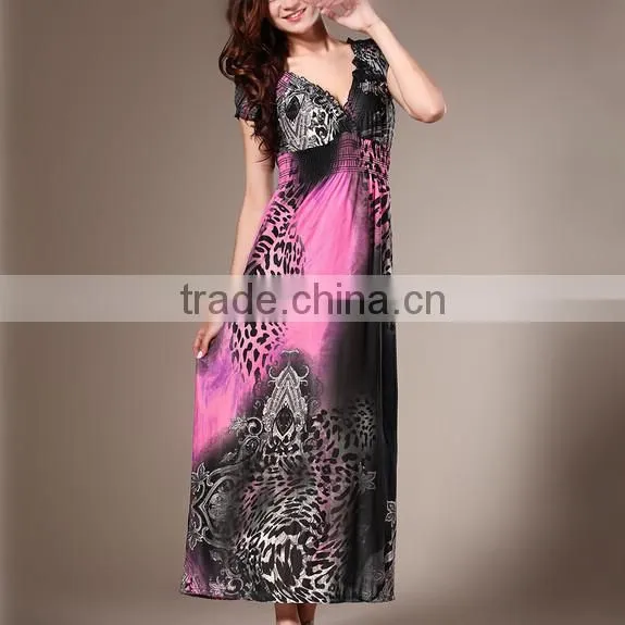 Hot sale pink fat women dresses