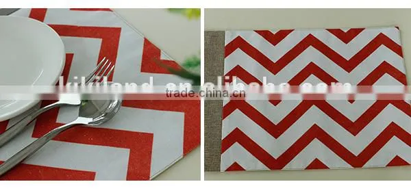 Chevron design printed table placemat