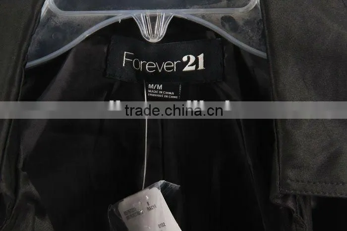 Casual ladies long wind coat /jacket windbreak SO