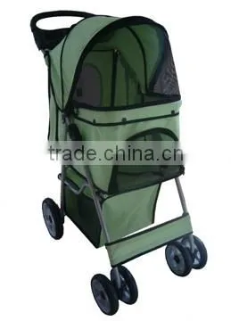 Folding 4 Wheel Travel Pet Carrier Strollers
