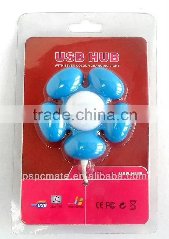 Portable to Carry Flower USB Hub with 4 Ports