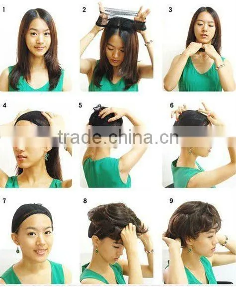 Fashion straight hair Center part bang mixed color gray synthetic lace front wig