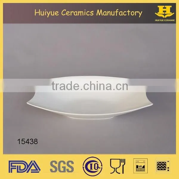 ceramic white color square serving dish